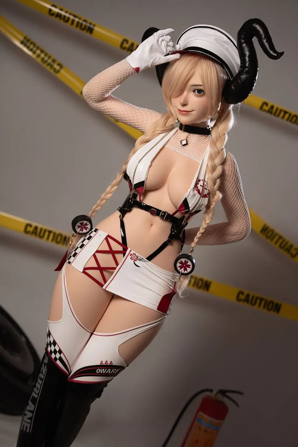 Picture of Rosretty Doll | 164cm/5ft5 Full Silicone Playful Blonde Grid Girl Realistic Big Breasts Sex Doll - Liz