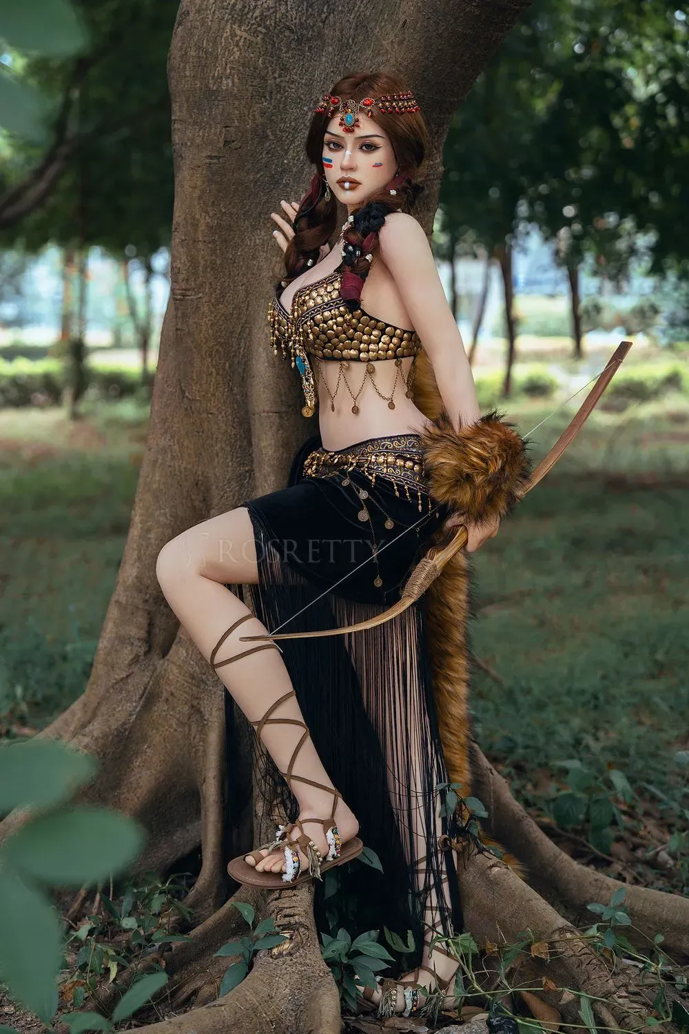 Picture of Rosretty Doll | 164cm/5ft5 Full Silicone Primitive Tribal Queen Wild Beauty Realistic Big Breasts Sex Doll - Frieda