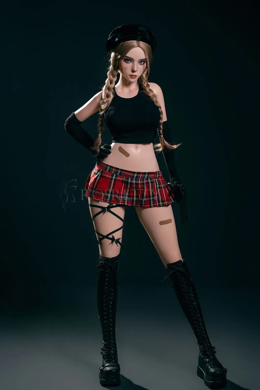 Picture of Rosretty Doll | 164cm/5ft5 Full Silicone Sexy Punk Schoolgirl Blonde Realistic Big Breasts Sex Doll - Jade