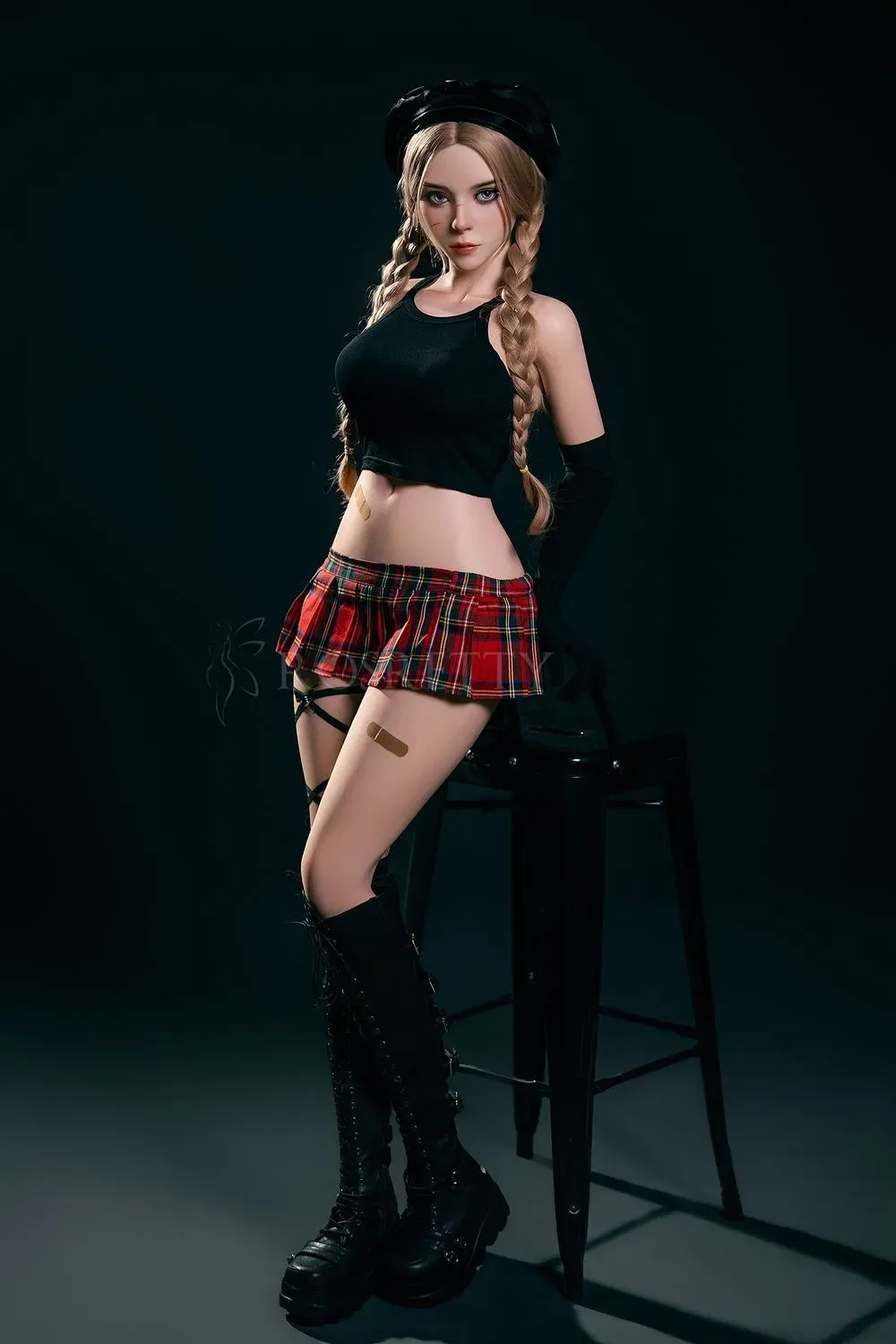 Picture of Rosretty Doll | 164cm/5ft5 Full Silicone Sexy Punk Schoolgirl Blonde Realistic Big Breasts Sex Doll - Jade
