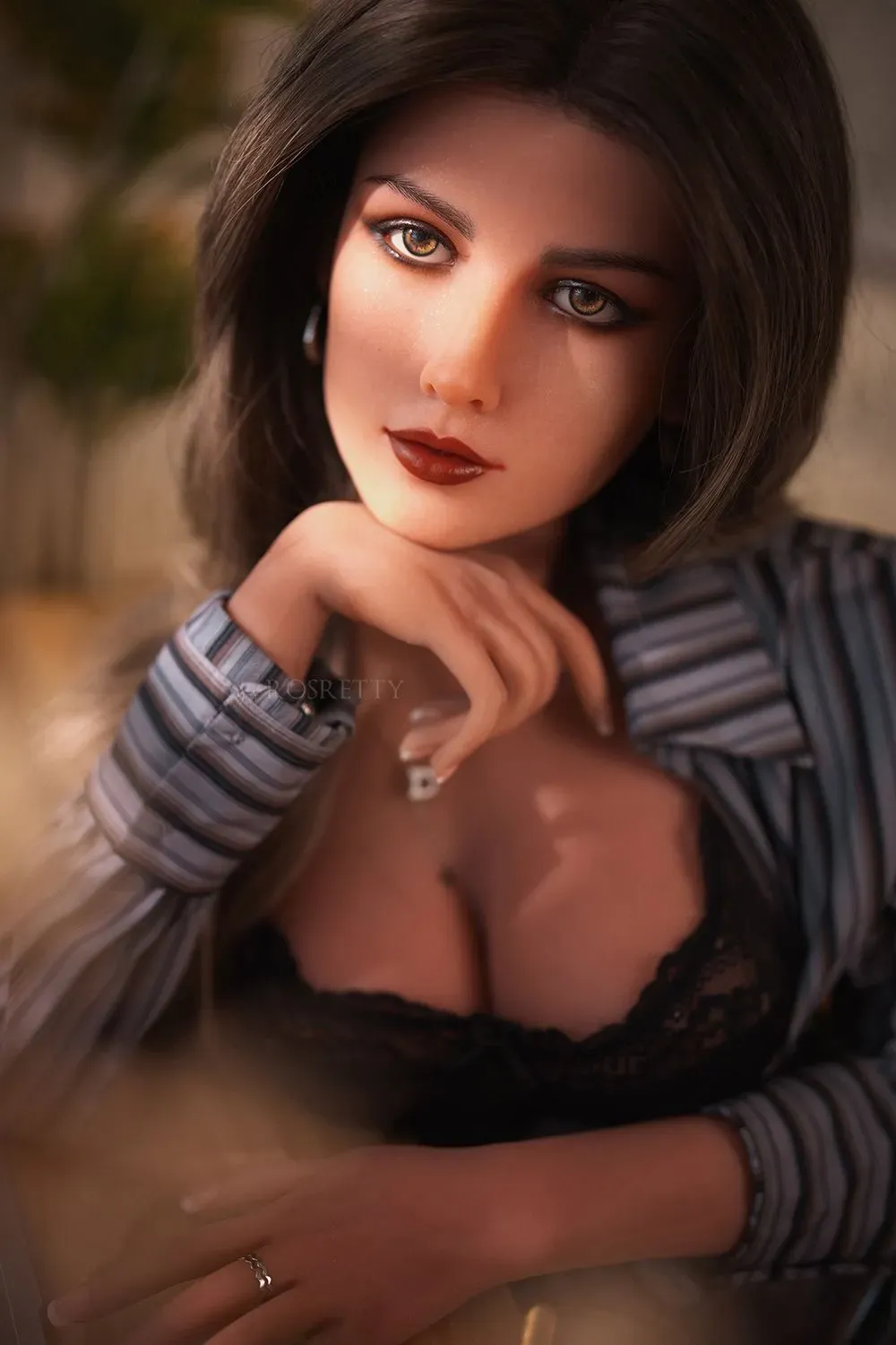 Picture of Rosretty Doll | 166cm/5ft45 Silicone Head Elegance Chic Lady Lifelike Small Breasts Sex Doll - Nicky