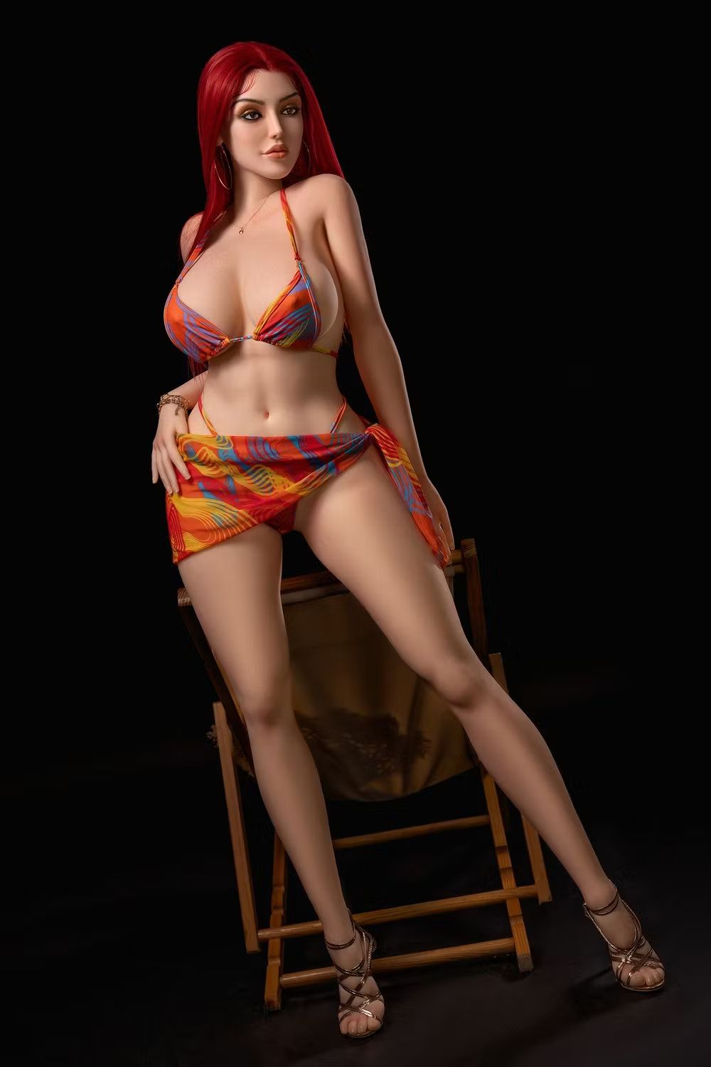 Picture of Rosretty Doll | 169cm/5ft54 Silicone Head Captivating Sexy Red-hair Lifelike Huge Breasts Sex Doll - Helen